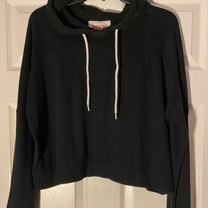 Black cropped hoodie